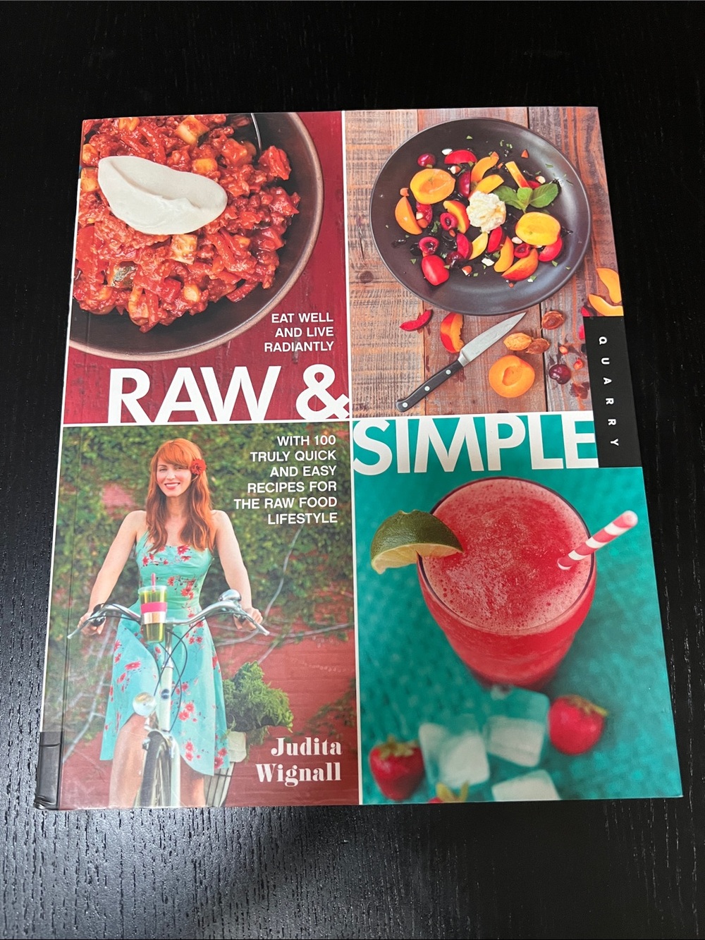 Judita Wignall Raw & Simple Cookbook - Colorful Multi-Panel Cover